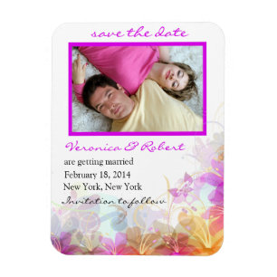 Magnet Flexible Delicate floral romantique enregistrer l'aimant de