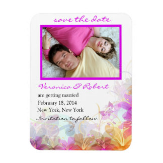 Magnet Flexible Delicate floral romantique enregistrer l'aimant de