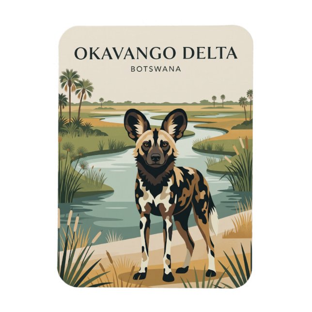 Magnet Flexible Delta de l'Okavango Botswana (Vertical)