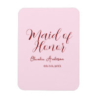Demoiselle d'honneur mauve nom date rose pastel ma