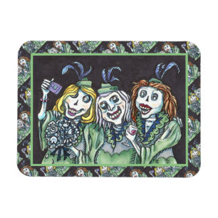 MAGNET FLEXIBLE DEMOISELLES D'HONNEUR ZOMBIE LOVELY CREEPY PRENANT