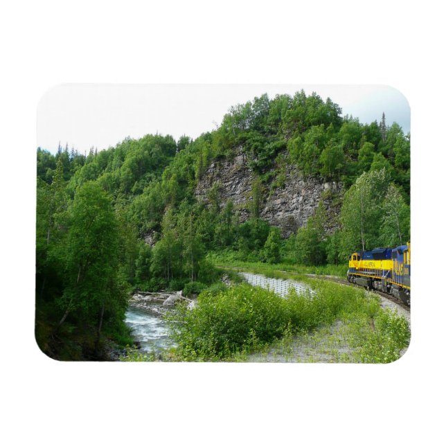 Magnet Flexible Denali Express Alaska Train Vacation Photographie (Horizontal)