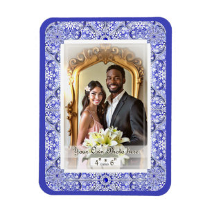 Magnet Flexible Dentelle en céramique Bleu de grèce