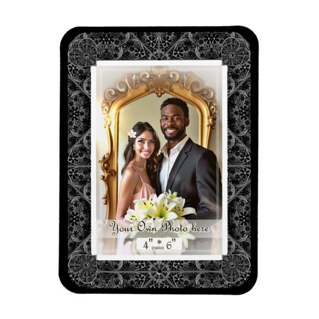 Magnet Flexible Dentelle en céramique Noir (Vertical)