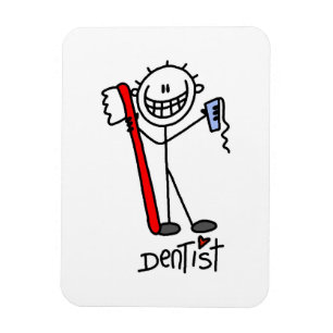 Magnet Flexible Dentiste en bonhomme allumette basique