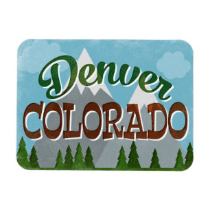 Magnet Flexible Denver Colorado Snowy Mountains