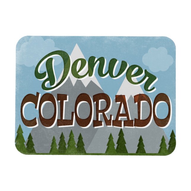 Magnet Flexible Denver Colorado Snowy Mountains (Horizontal)