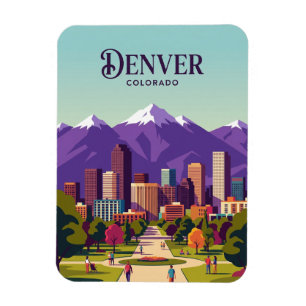 Magnet Flexible Denver Skyline États-Unis