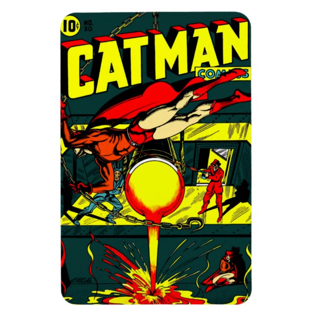 Magnet flexible des bandes dessinées Cat-Man des a (Vertical)