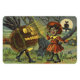 Magnet Flexible Des vues étranges sont vues sur Halloween Vintage