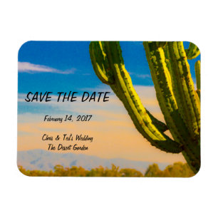 Magnet Flexible Desert Cactus Blue Sky Wedding Enregistrer la date