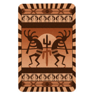 Magnet Flexible Désert Sun Cactus Kokopelli Sud-ouest