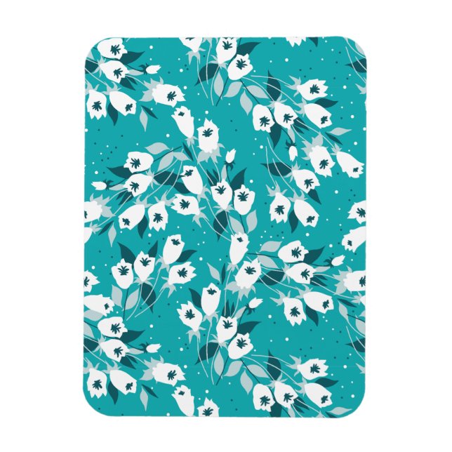 Magnet Flexible Design d'art botanique Motif élégant à la fleur de (Vertical)