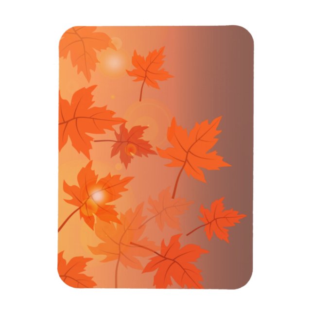 Magnet Flexible Design d'automne avec feuilles d'érable et effet b (Vertical)