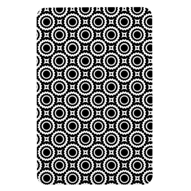 Magnet Flexible Design de cercles en zigzag noir mignon (Vertical)