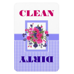 Magnet Flexible Design de fleurs Lave-vaisselle propre ou sale aim