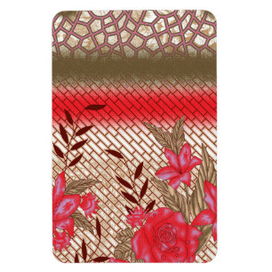 Magnet Flexible Design de tissu complexe avec motifs floraux