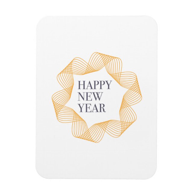 Magnet Flexible Design élégant et simple de "Bonne année" (Vertical)