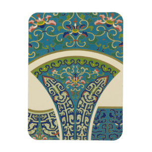 Magnet Flexible Designs orientaux bleus avec facettes souriantes