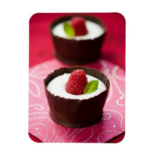 Magnet Flexible Dessert blanc de mousse de chocolat