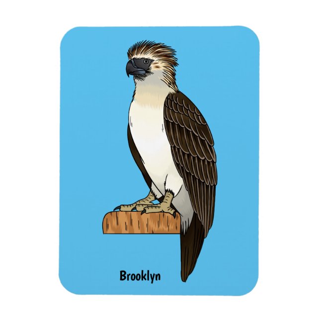 Magnet Flexible dessin animé d'aigle des Philippines (Vertical)