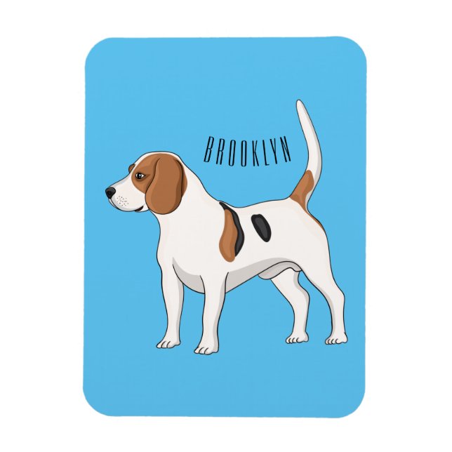 Magnet Flexible dessin animé de chien beagle (Vertical)