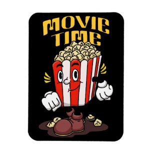 Magnet Flexible Dessin animé de mascotte de pop-corn