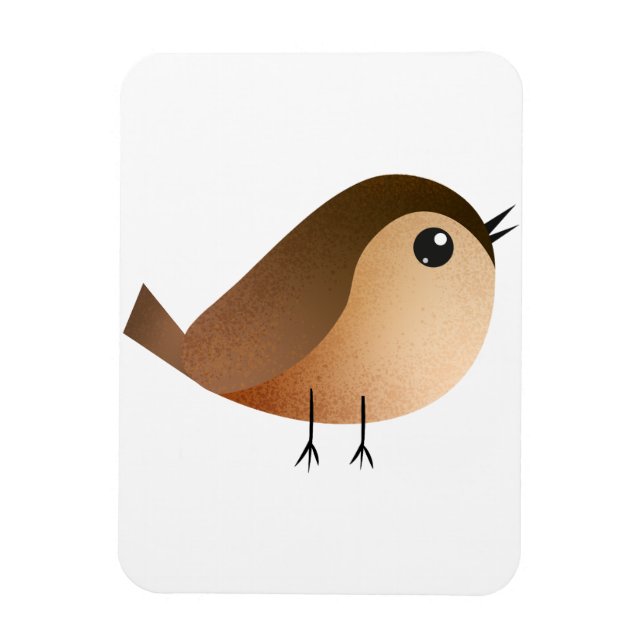 Magnet Flexible Dessin Animé d'Oiseau Moineau (Vertical)