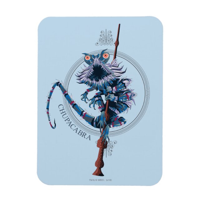 Magnet Flexible Dessin Chupacabra & Baguette Aînée (Vertical)