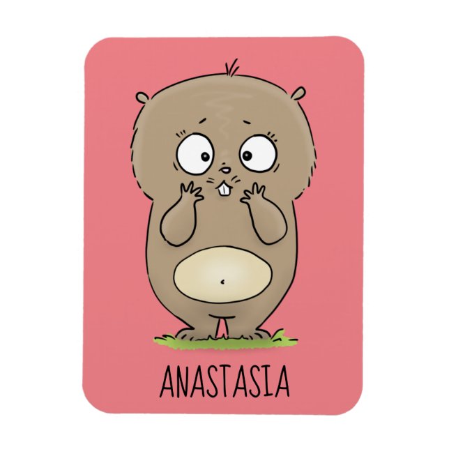 Magnet Flexible Dessin d'adorable hamster (Vertical)