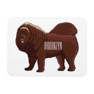 Magnet Flexible dessin de Chien Tibétain Mastiff
