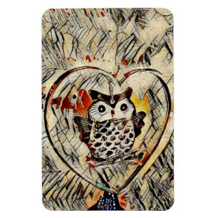 Magnet Flexible Dessin de hibou
