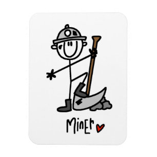 Magnet Flexible Dessin de mineur bâtonnet