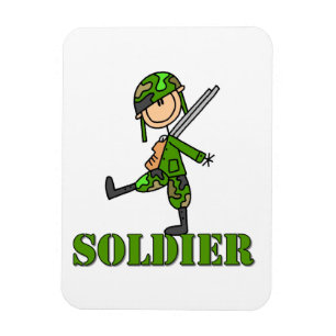 Magnet Flexible Dessin de soldat bâton