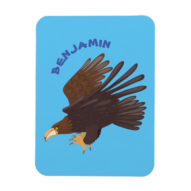 Magnet Flexible dessin humoristique d'aigle royal (Vertical)
