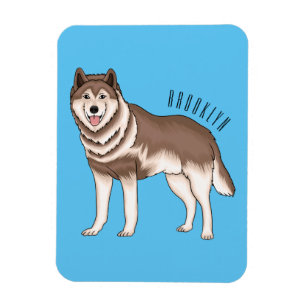Magnet Flexible dessin humoristique sibérien husky