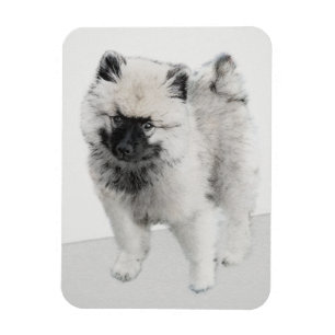 Magnet Flexible Dessin Keeshond Chiot - Joli dessin original Chien