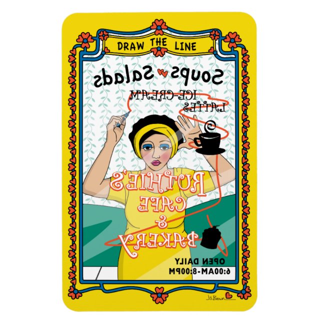 Magnet Flexible Dessinez l'aimant du réfrigérateur Line_B_4x6 (Vertical)