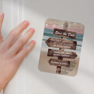 Magnet Flexible Destination de mariage tropicale Enregistrez la da