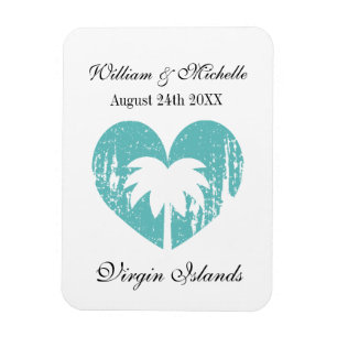 Magnet Flexible Destination de plage de coeur tropical personnalis