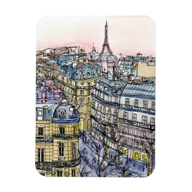 Magnet Flexible Destinations | Aquarelle Tour Eiffel & Paris (Vertical)