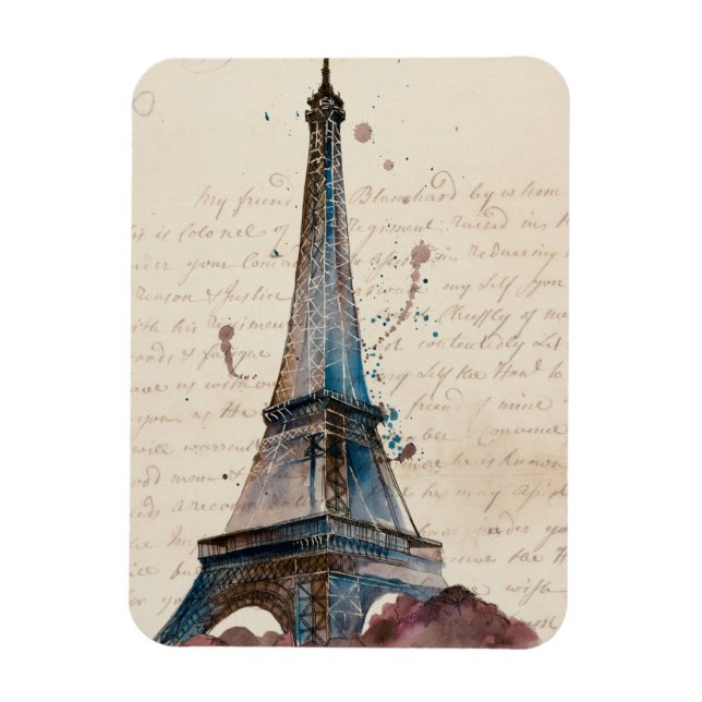 Magnet Flexible Destinations | Lettres De La Tour Eiffel (Vertical)