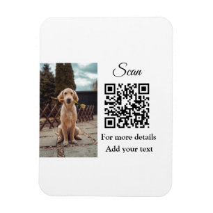 Magnet Flexible Détails simples du nom de l'animal code QR ajouter