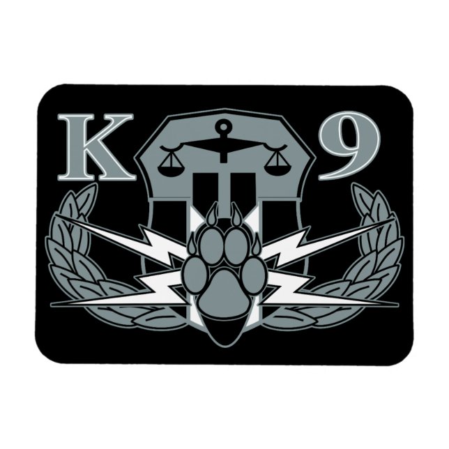 Magnet Flexible Détection des explosifs K-9 Aimant insignia (Horizontal)