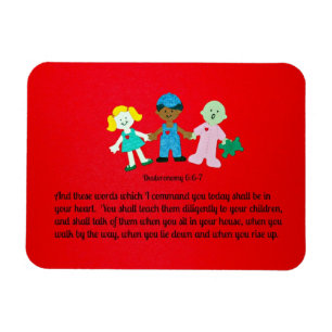 Magnet Flexible Deutéronome 6:6-7 Et ces mots que je commande