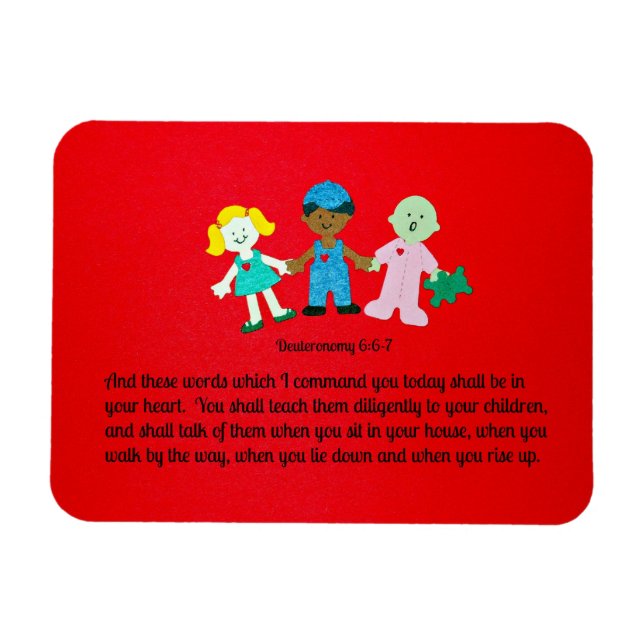 Magnet Flexible Deutéronome 6:6-7 Et ces mots que je commande (Horizontal)