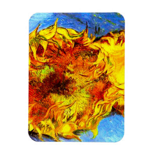 Magnet Flexible Deux Coupes de tournesols Van Gogh