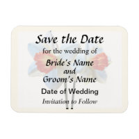 Deux jonquilles blanches et orange Save the Date