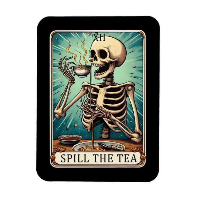 Magnet Flexible Déverser l'aimant de la carte Tarot Tea (Vertical)