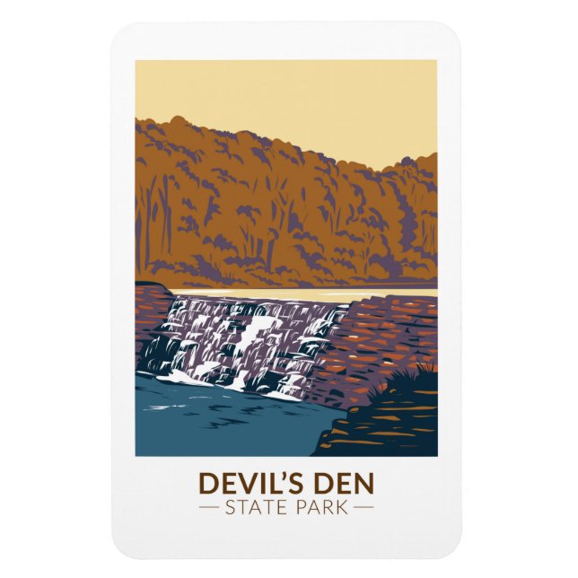 Magnet Flexible Devils Den State Park Arkansas Vintage (Vertical)